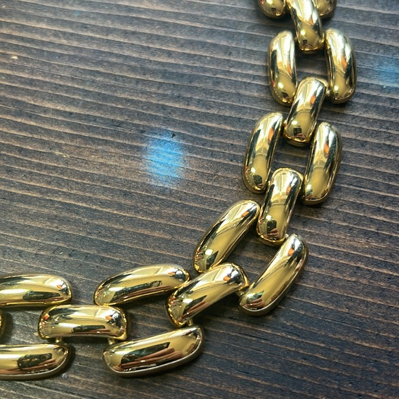 Chunky Gold Link Necklace - Picture 6 of 13